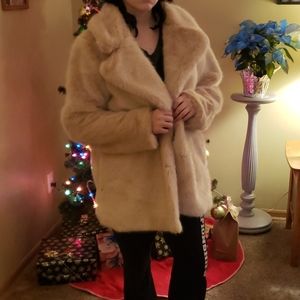 Pink Faux Fur Coat